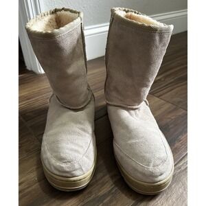 Australian Boot Company Womens Sand Beige Winter Shearling Boots W10 M9